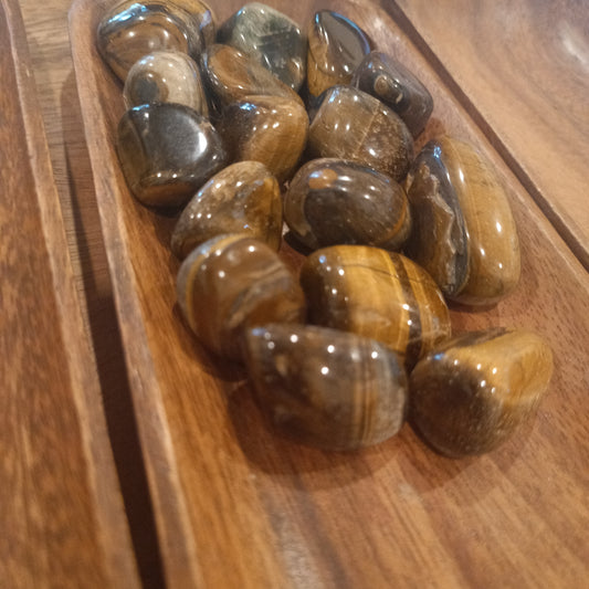 Tiger's Eye Crystal Tumbles, Tigers Eye