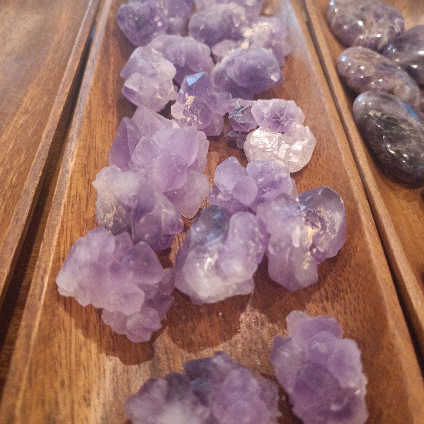 Raw Amethyst Crystal Point Clusters
