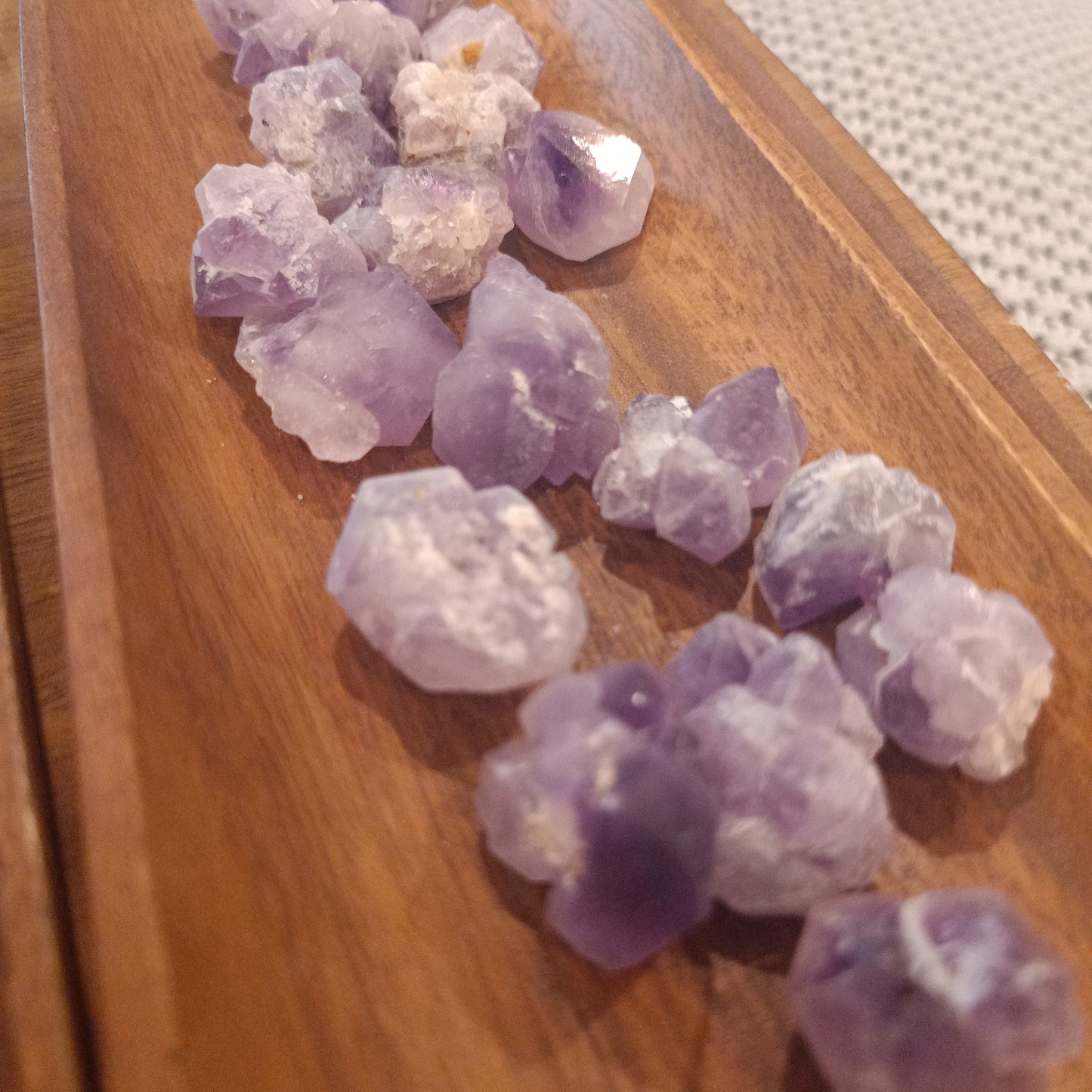Raw Amethyst Crystal Point Clusters