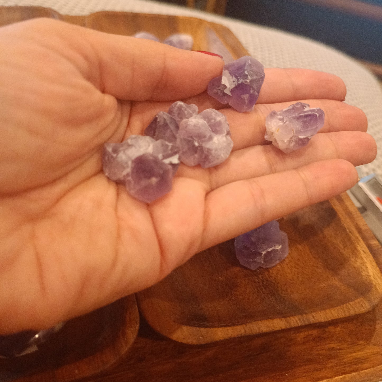 Raw Amethyst Crystal Point Clusters