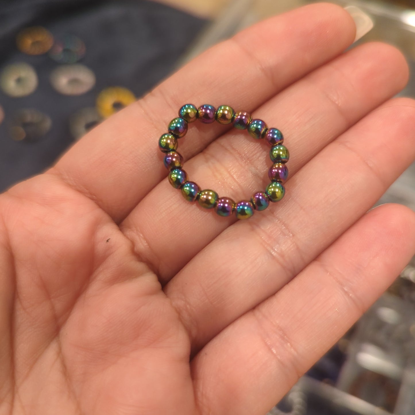 Beaded Crystal Rings