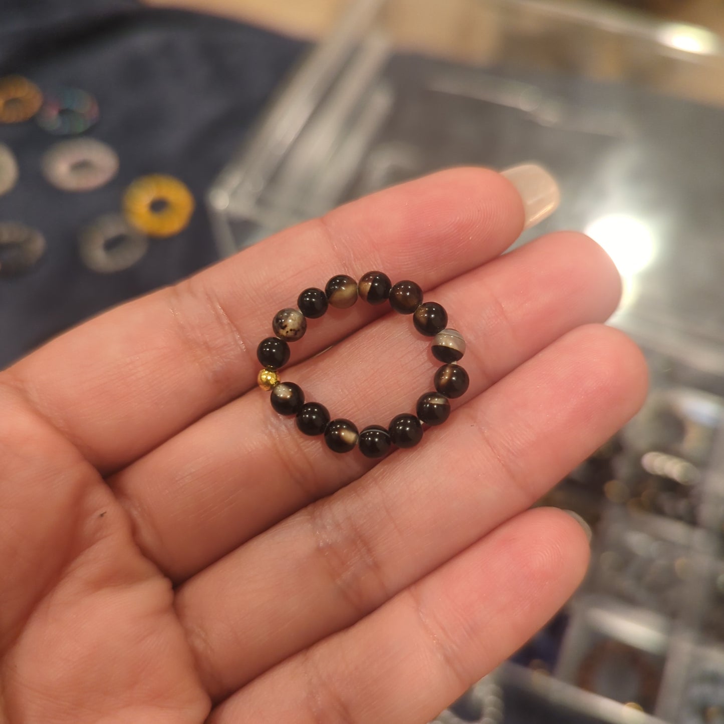 Beaded Crystal Rings