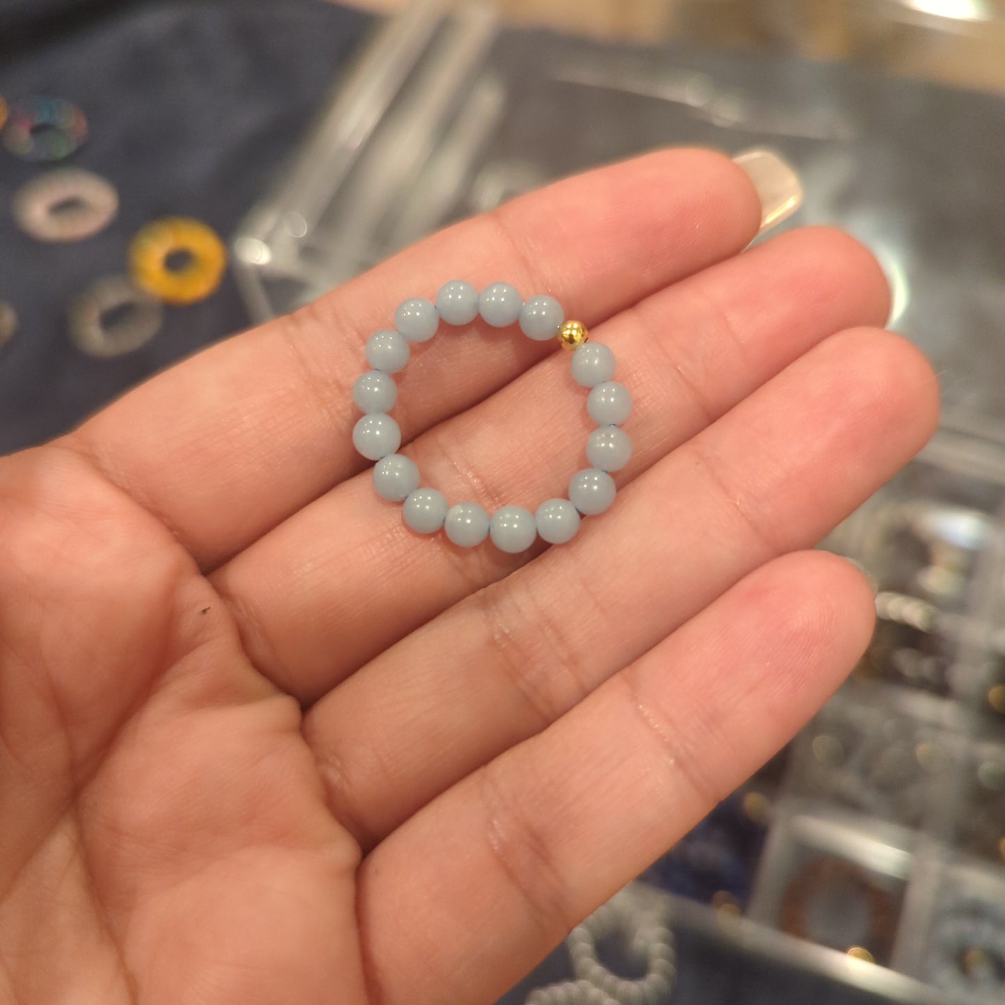 Beaded Crystal Rings