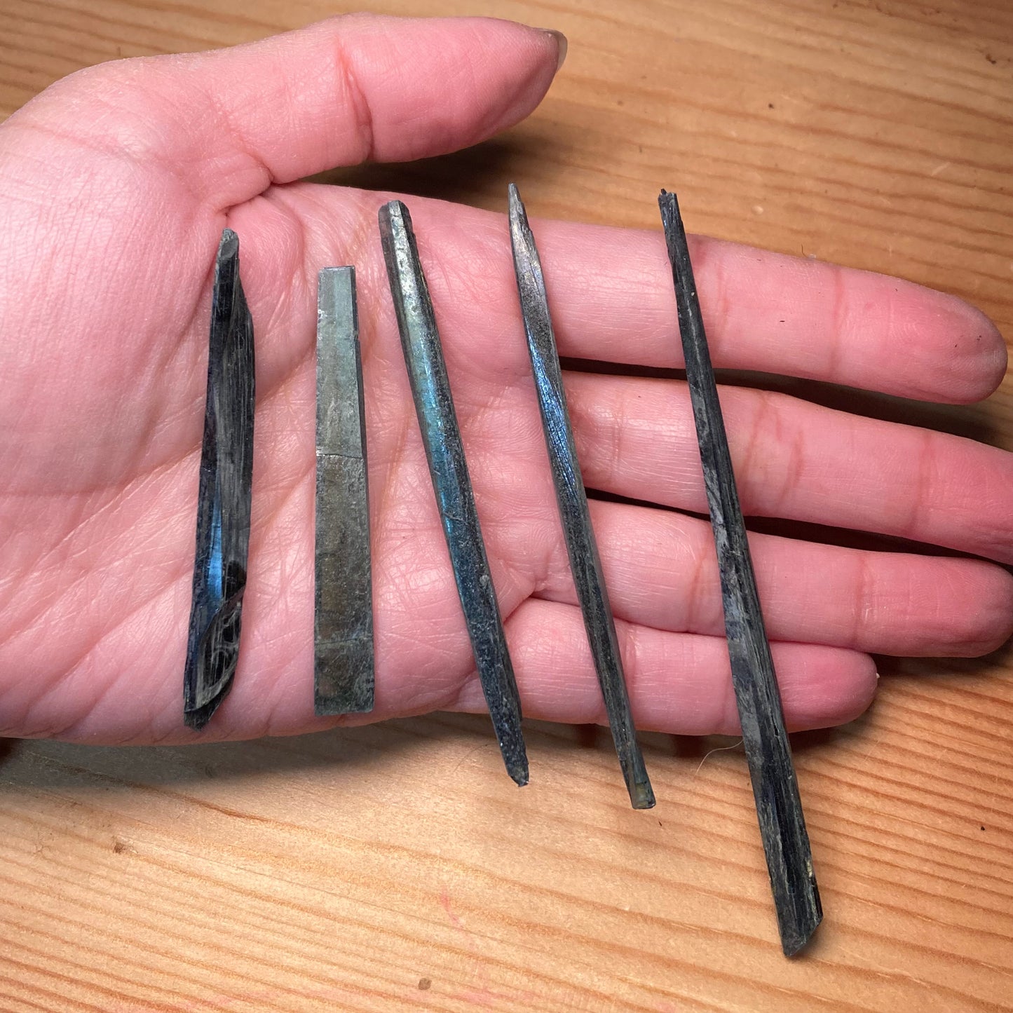 Vivianite Raw Crystal Pieces and Bundles