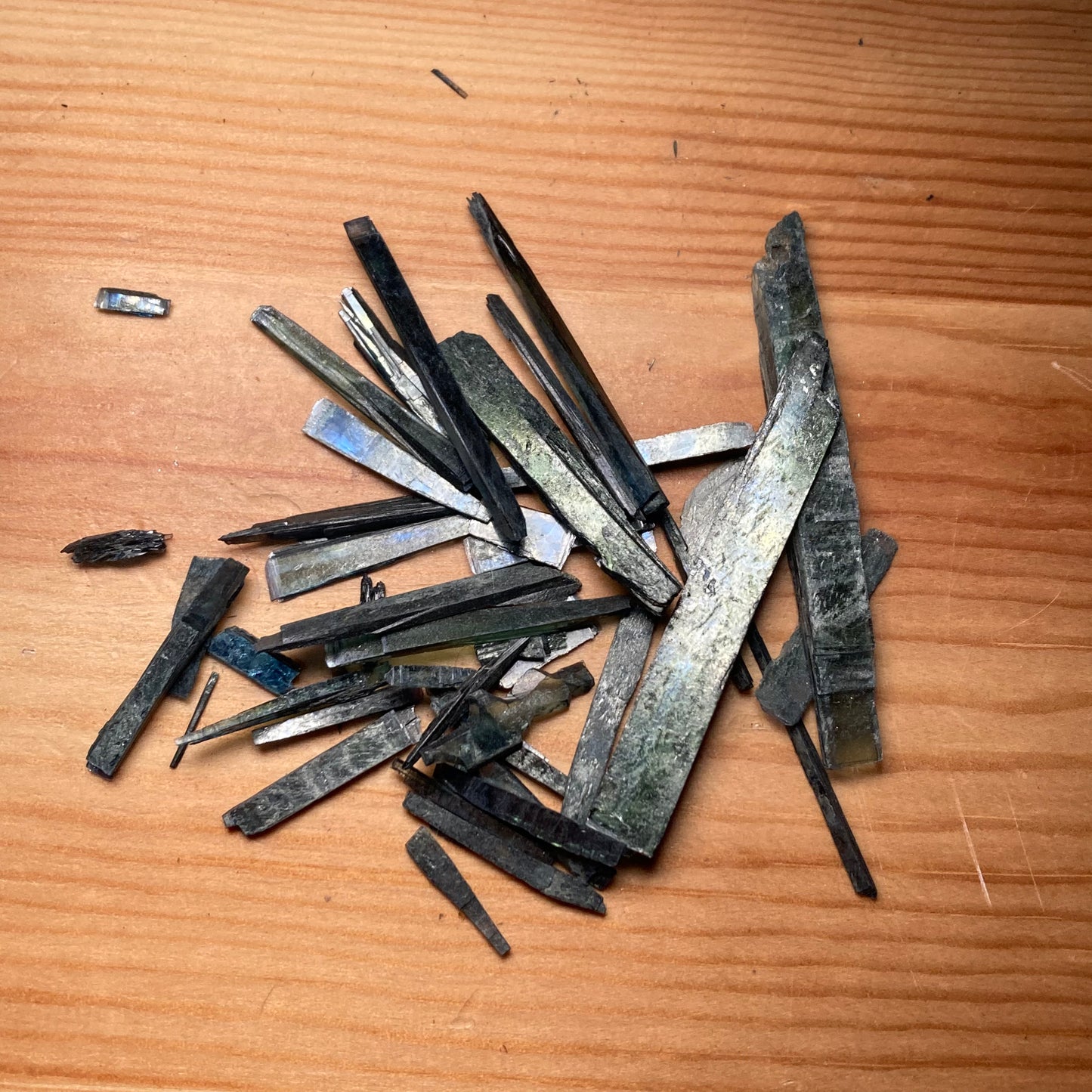 Vivianite Raw Crystal Pieces and Bundles