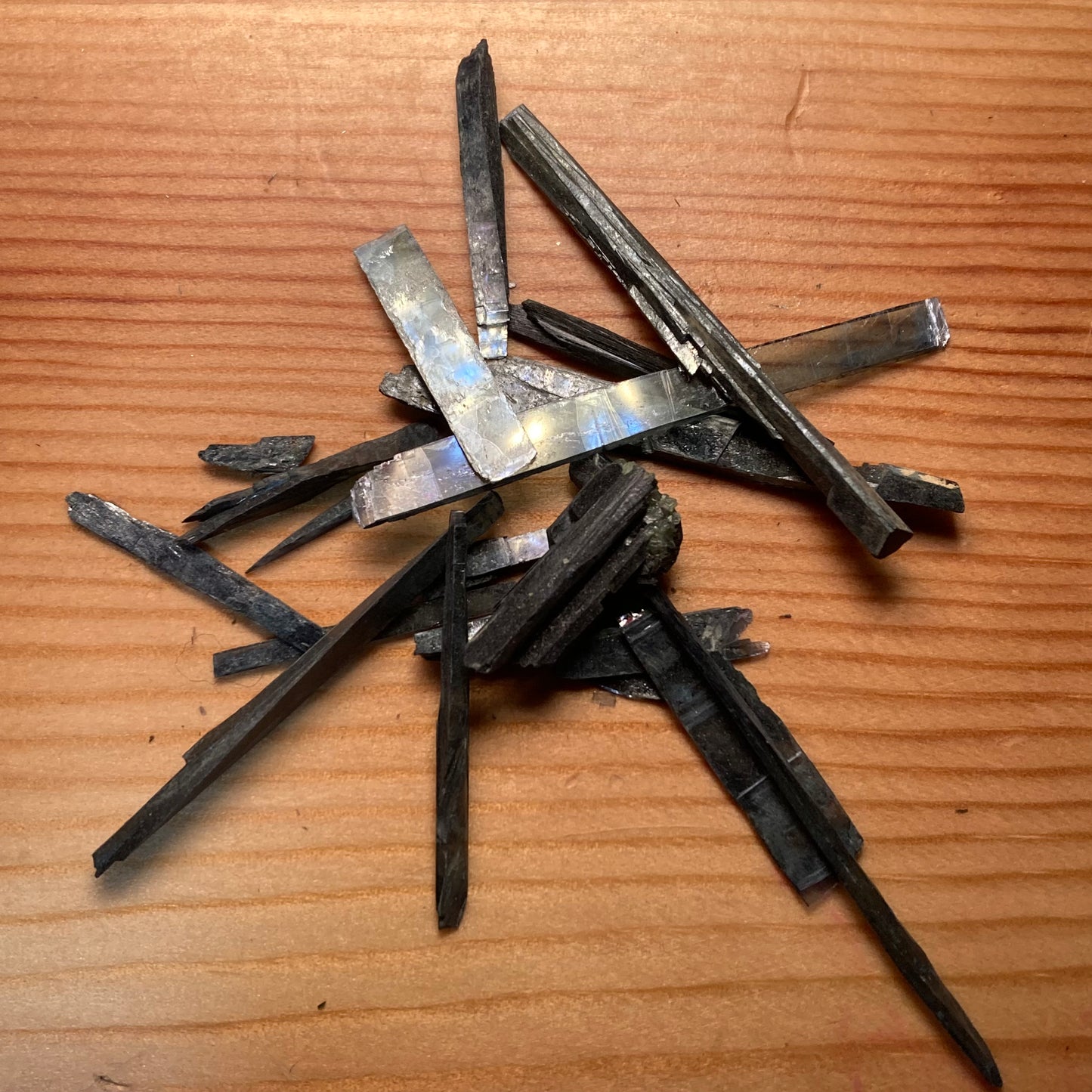 Vivianite Raw Crystal Pieces and Bundles