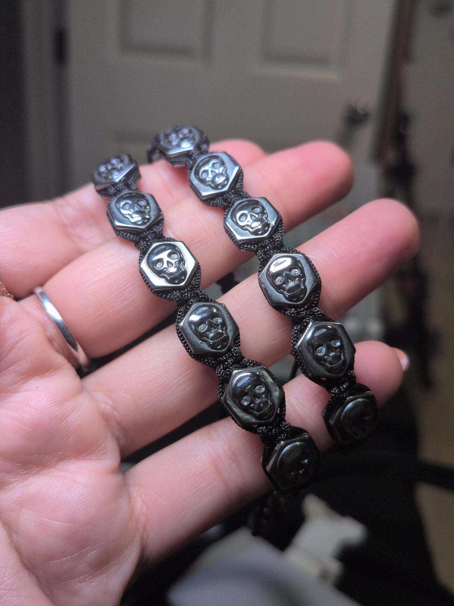 Punk Rock Hematite Stud Bracelet