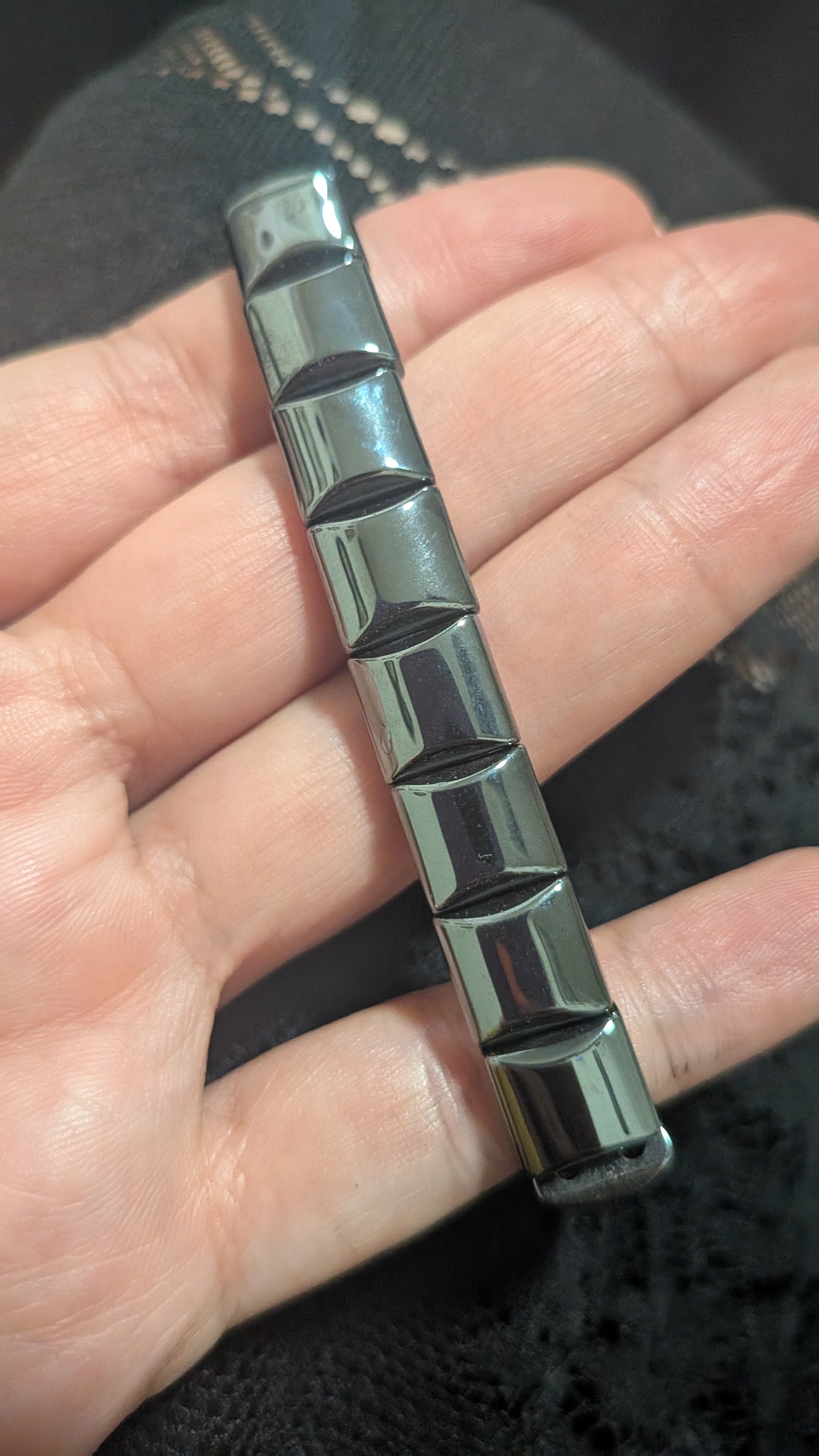 Punk Rock Hematite Stud Bracelet