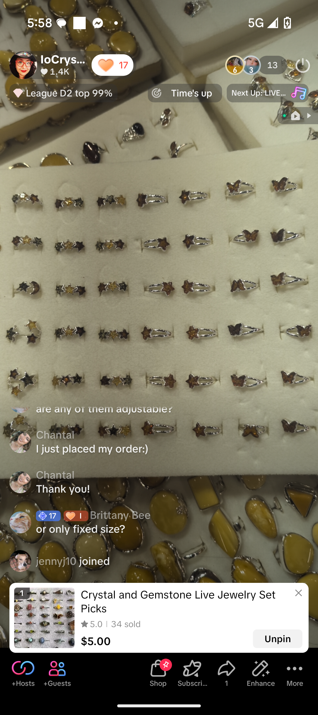 Live Sale Claims