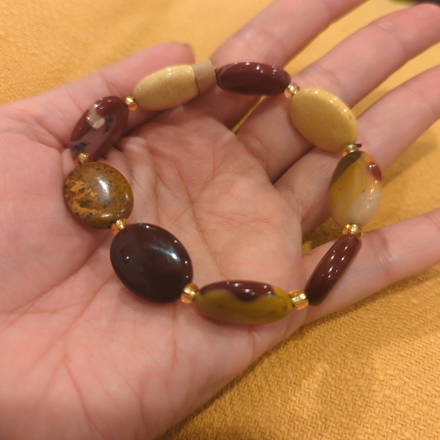 Mookite Oval Bead Bracelet