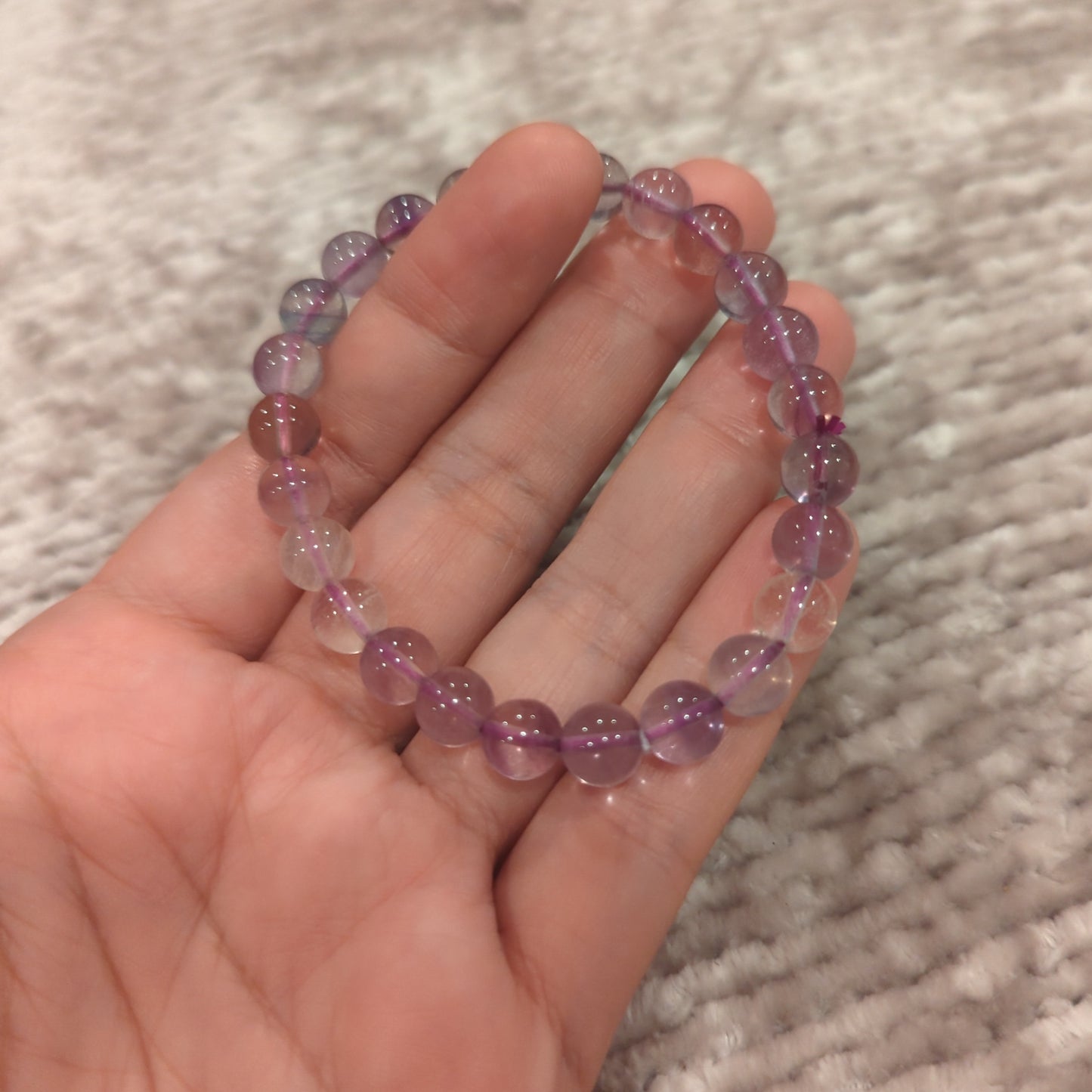 Fluorite Crystal Bead Bracelet