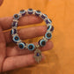 Evil Eye Beaded Bracelet with Hand Charm, Resin Beads