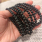 Black Tourmaline Beaded Bracelet 6mm and 10mm