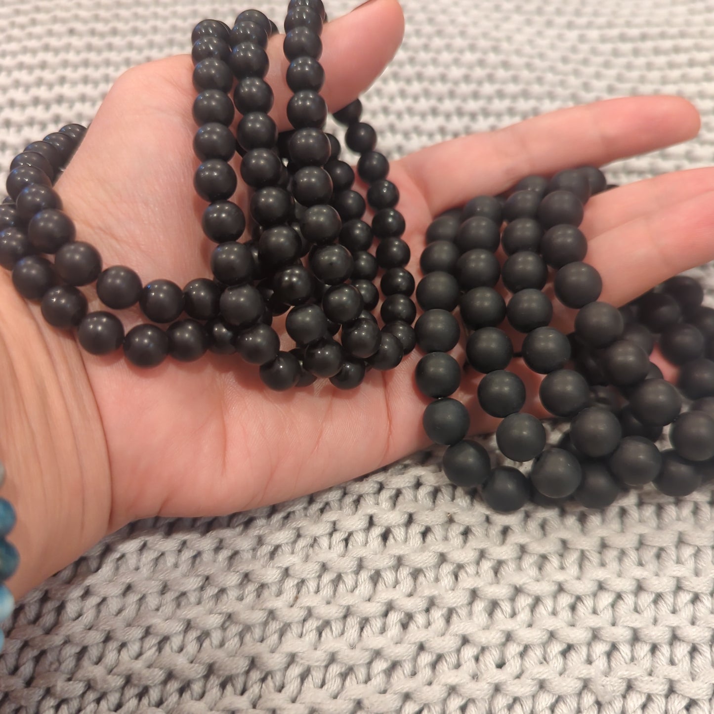 Matte Black Onyx Beaded Bracelet 6mm, 8mm and 10mm