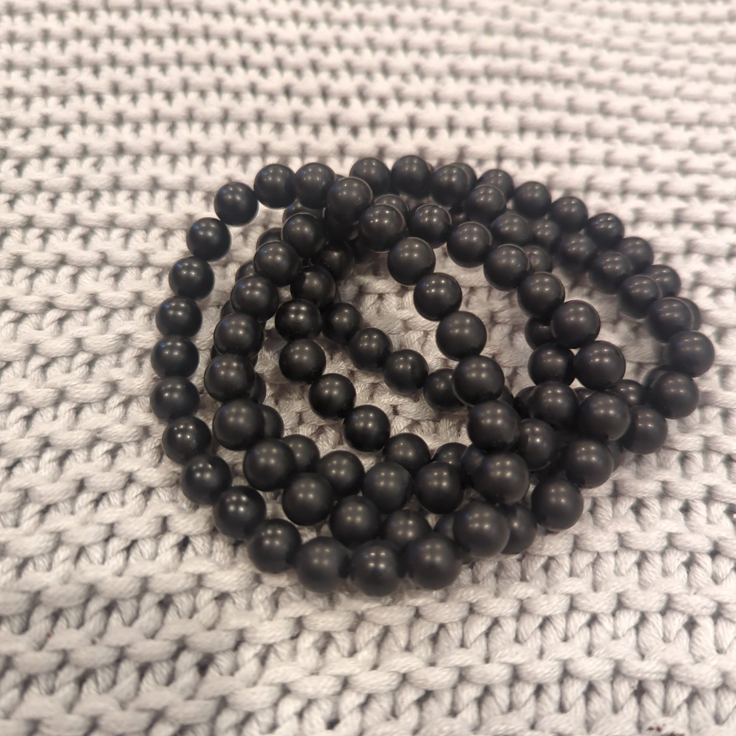 Matte Black Onyx Beaded Bracelet 6mm, 8mm and 10mm