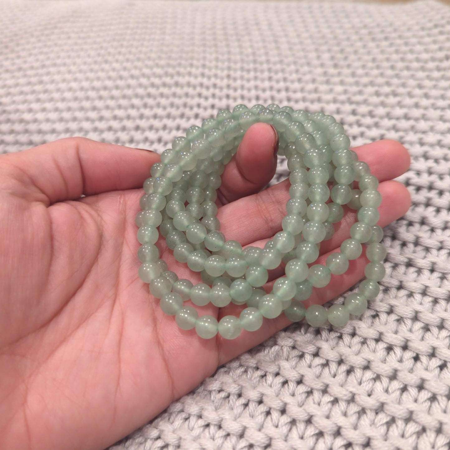 Green Aventurine Beaded Bracelets 6mm, 8mm and 10mm