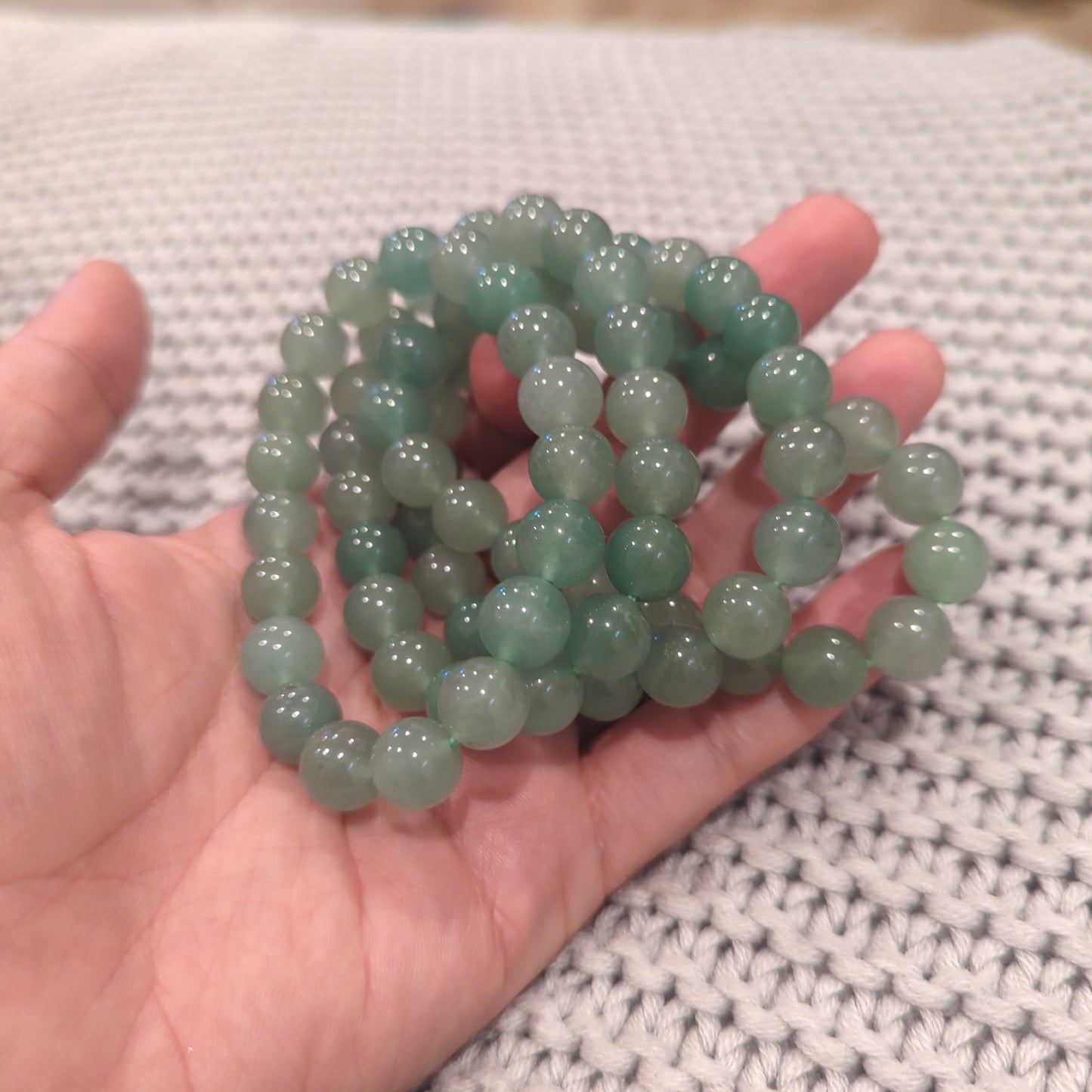 Green Aventurine Beaded Bracelets 6mm, 8mm and 10mm