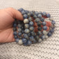 Blue Dot Beaded Bracelet 10mm