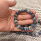 Blue Dot Beaded Bracelet 10mm