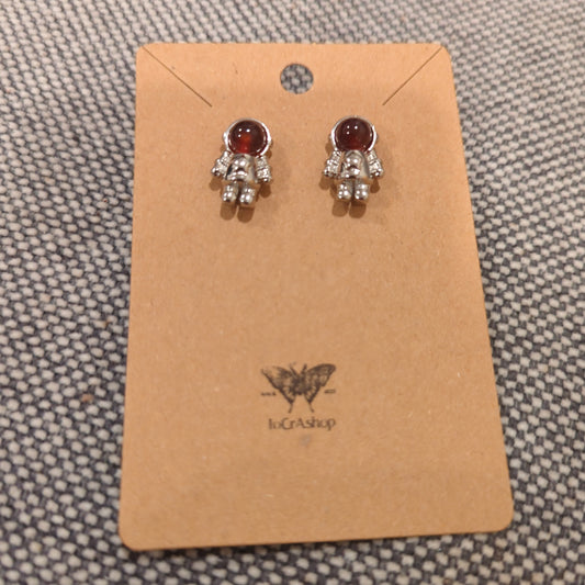 Carnelian Spacemen Earrings