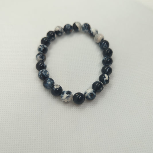 Orca Agate Beaded Bracelet