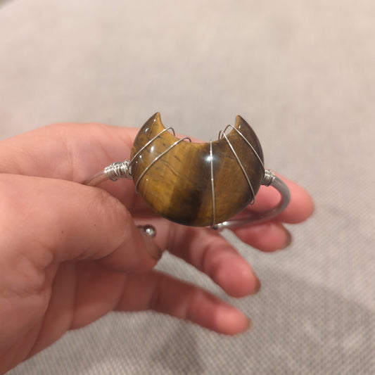 Tiger's Eye Moon Cuff Bracelet