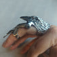 Raven Steampunk Medieval Cosplay Ring with Joint