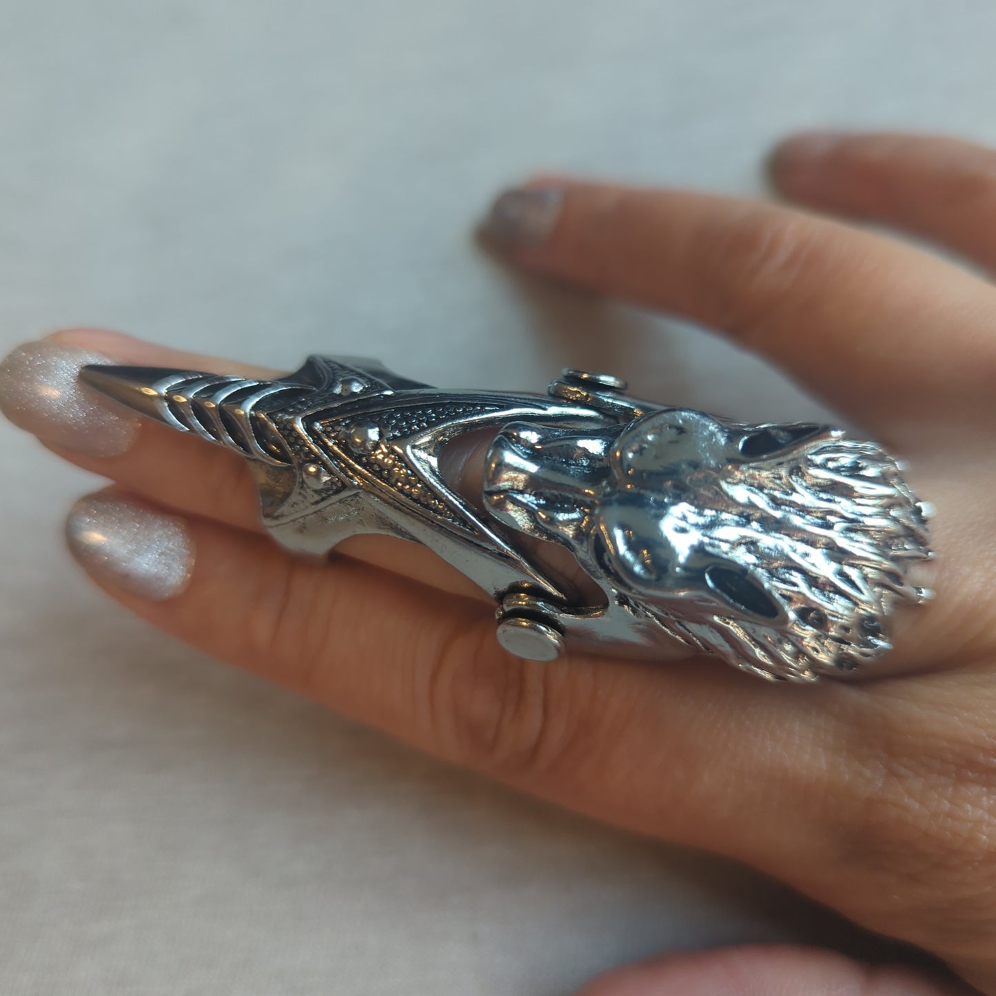 Fox Steampunk Medieval Cosplay Ring with Joint