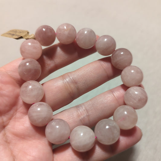 Madagascar Rose Quartz 15mm Bracelet Large Bead