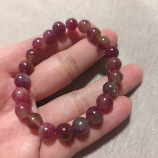 Watermelon Tourmaline, 8mm bracelet