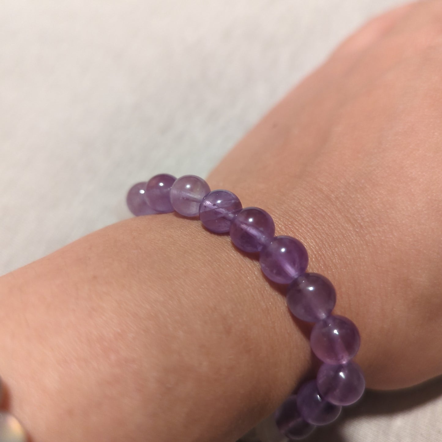 Amethyst and Rainbow Moonstone Bracelet