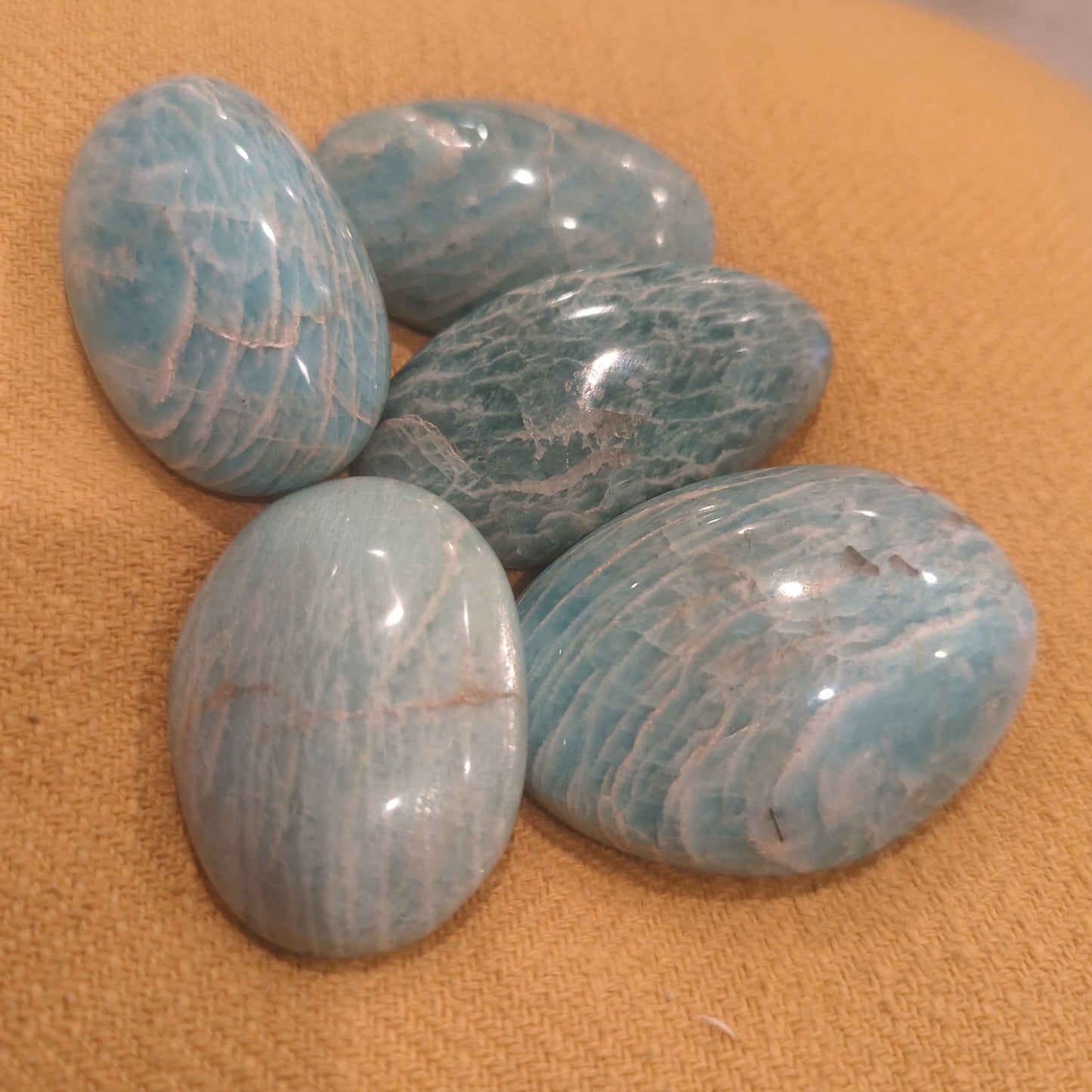 Amazonite Crystal Palm Stones