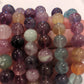 Fluorite Crystal Bead Bracelet 10mm and 12mm