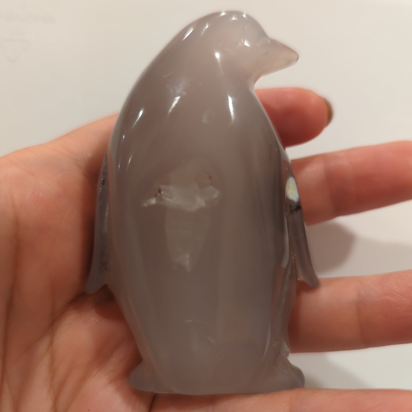 Druzy Agate Penguin Crystal Carving