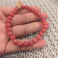 Ice Rhodonite Crystal Bead Bracelet 6mm