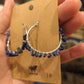 Lapis Lazuli Chip Earrings on Stainless Steel Hoops