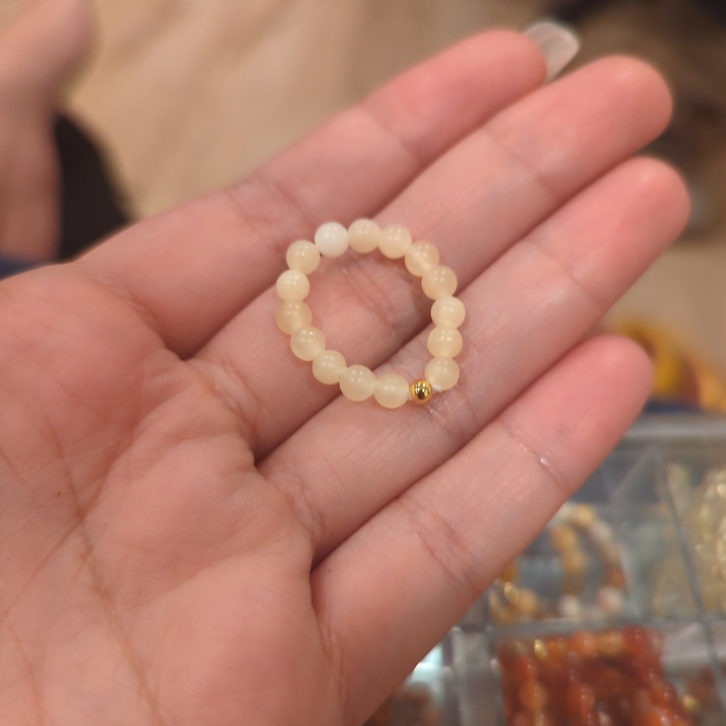 Beaded Crystal Rings