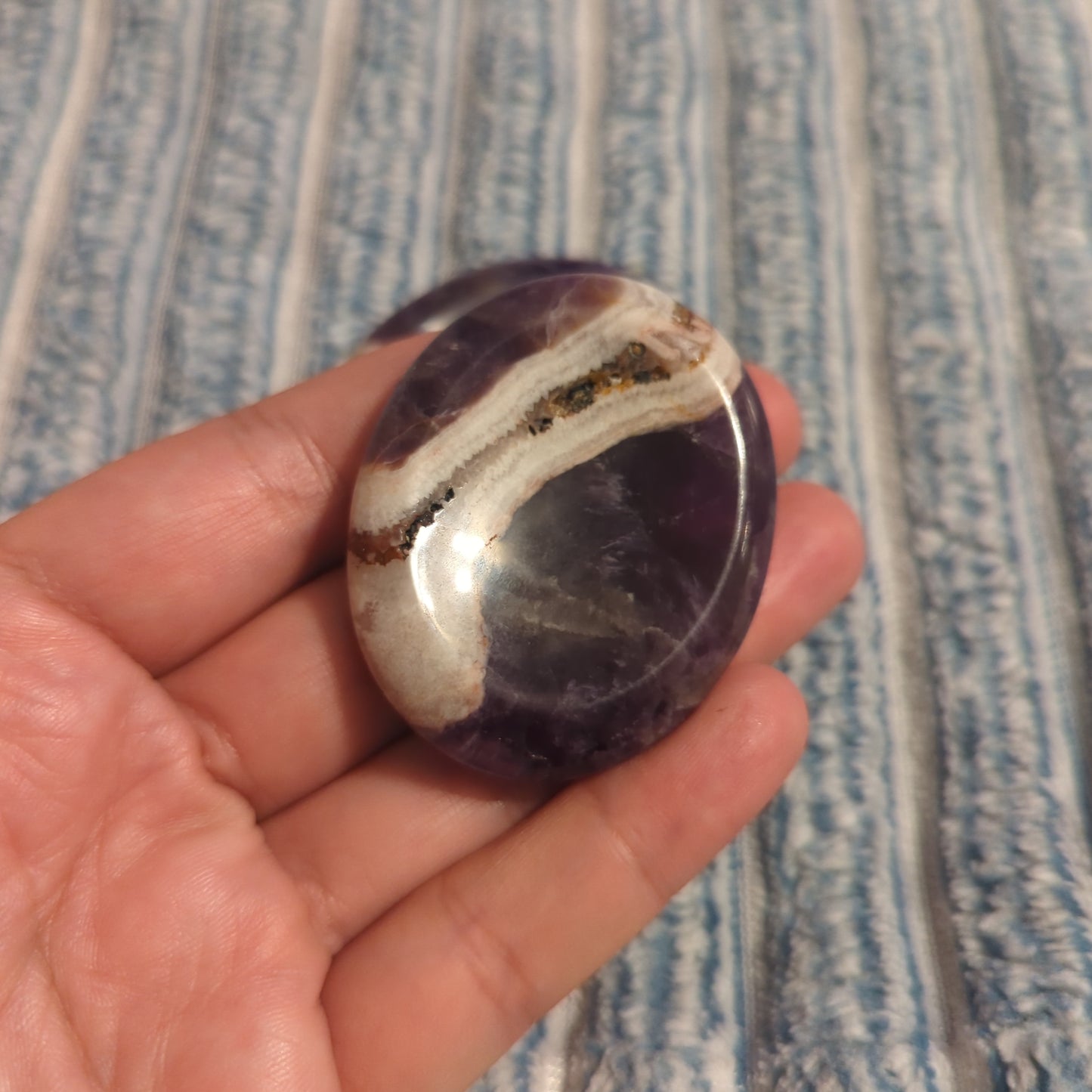 Druzy Amethyst Crystal Worry Stone or Pocket Rock