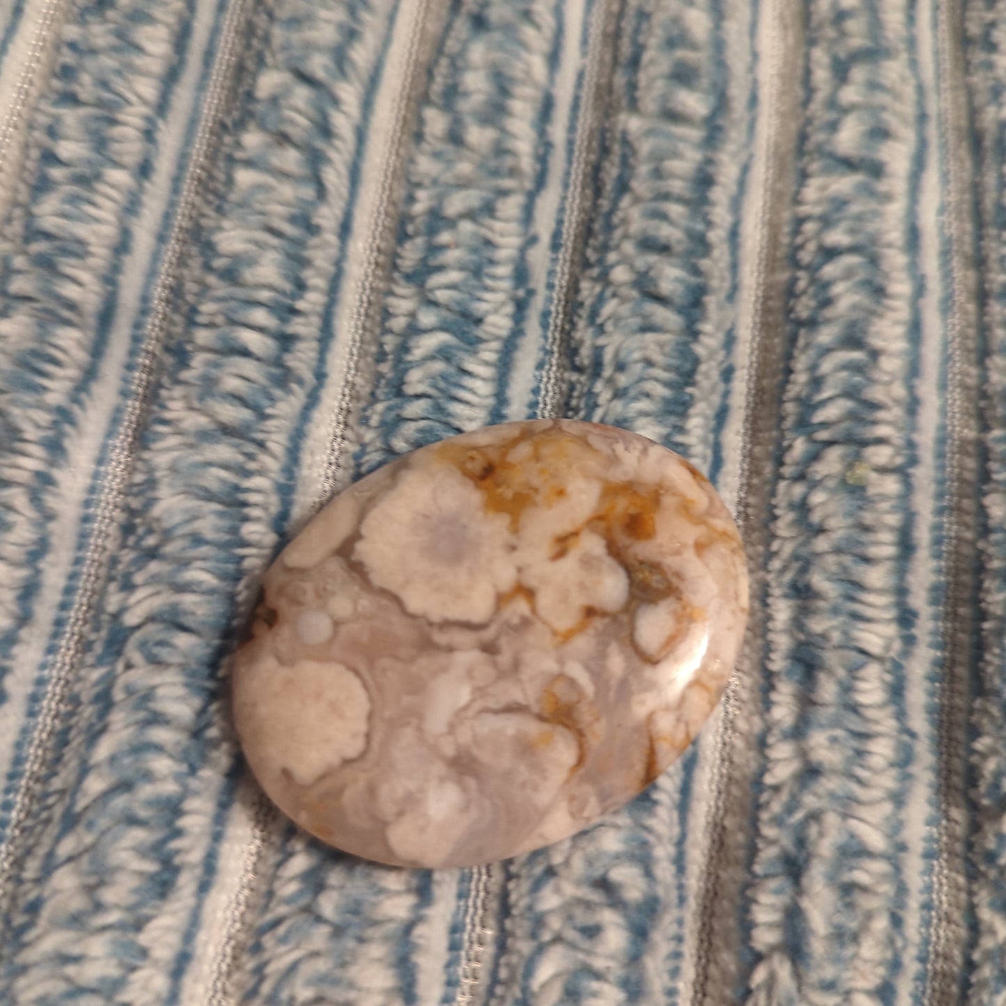 Flower Agate Crystal Worry Stone or Pocket Rock