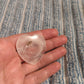 Clear Quartz Heart Crystal Worry Stone or Pocket Rock