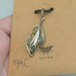 Green Amber Leaf Pendant on 925 Silver