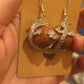 Red Sandstone Dragon Sphere Stainless Steel Hook Earrings