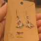 Two Tone Amber Butterfly Hook Earrings on 925 Silver