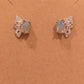 Opal Butterfly Stud Earrings on 925 Silver