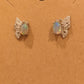 Opal Butterfly Stud Earrings on 925 Silver