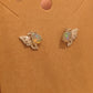 Opal Butterfly Stud Earrings on 925 Silver