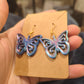 3D Printed Butterfly Dangle Earrings on 925 Silver Gold Colored Hooks