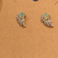 Opal Wing Earrings on 925 Silver Stud Earrings