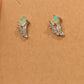 Opal Wing Earrings on 925 Silver Stud Earrings