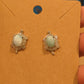 Larimar Turtle 925 Silver Stud Earrings